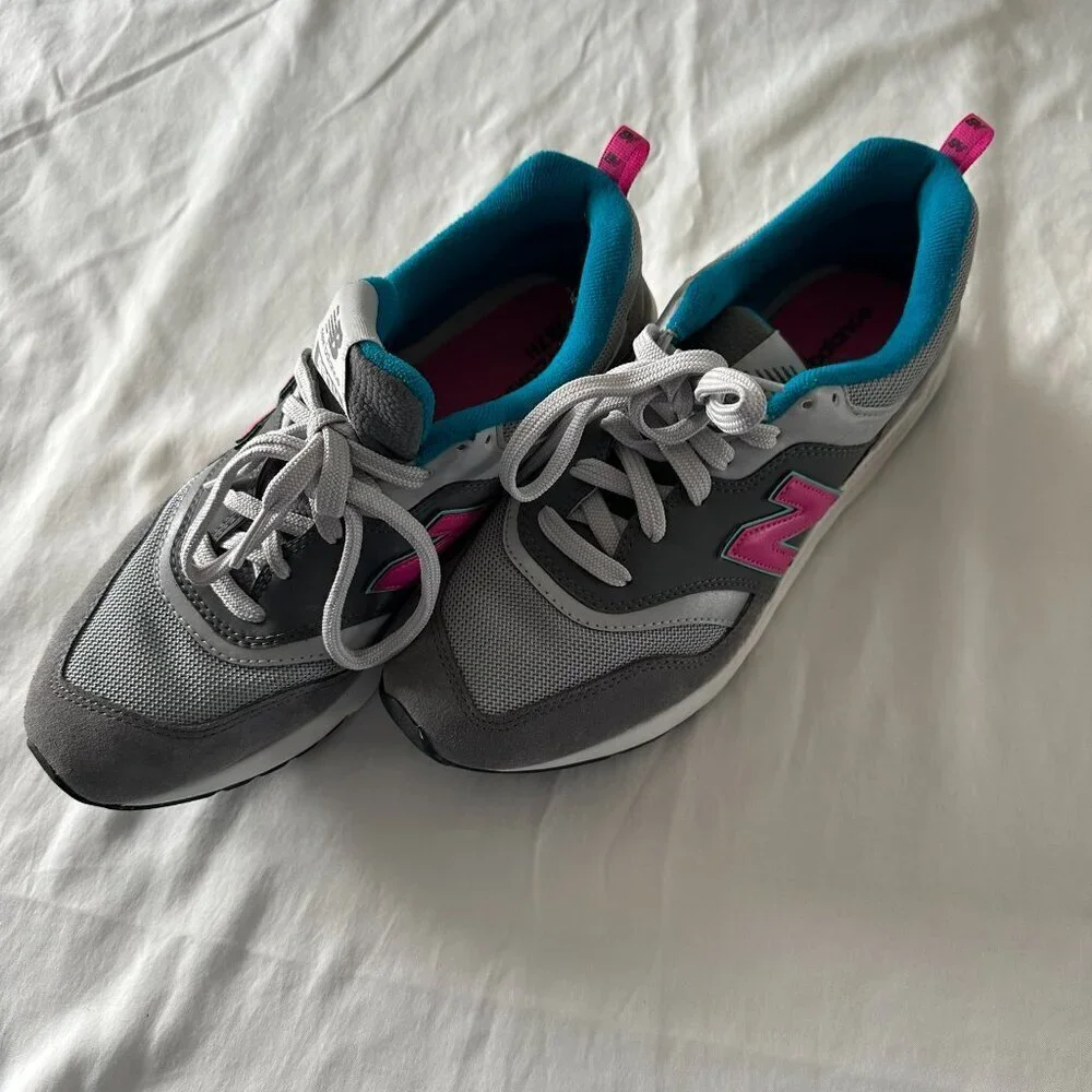 New Balance 997 Castlerock CM997HAH Grey Blue Pink - Picture 4 of 4